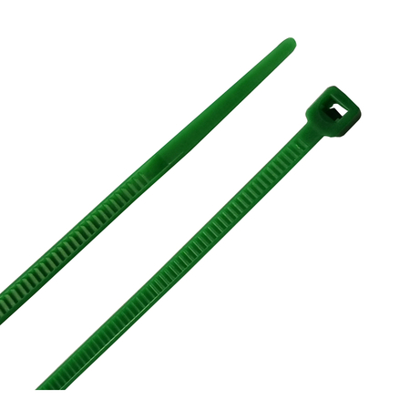 HOME PLUS CABLE TIES 4"" 18# GRN LH-M-100-4-GN